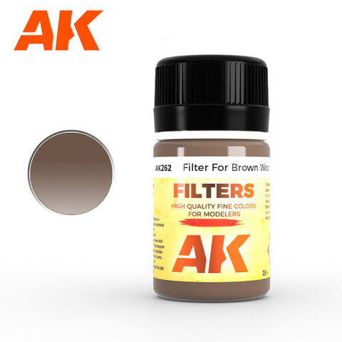 AK Enamel Filters Red Brown for Wood