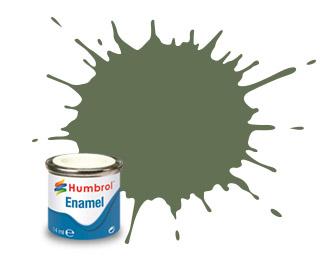 Humbrol #102 army green enamel paint sample