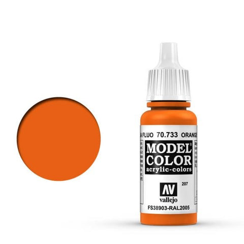 Fluorescent Orange (207) Model Color Acrylic Paint 17 ml