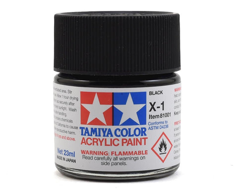 Tamiya Color X1 Black Acrylic Paint 23ml