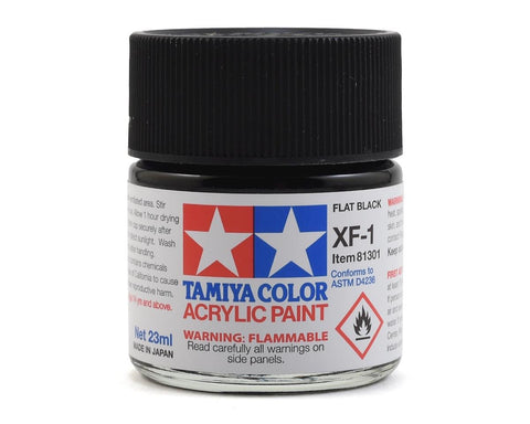 Tamiya Color XF1 Flat Black Acrylic Paint 23ml